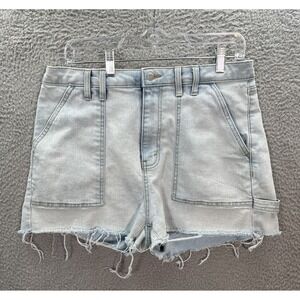 Wild Fable Shorts Womens 12 Blue Denim Carpenter Highest Rise Cut Off Preppy